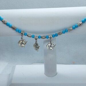 Brand New Fashion Jewelry Baby Blue Elephants Bracelet